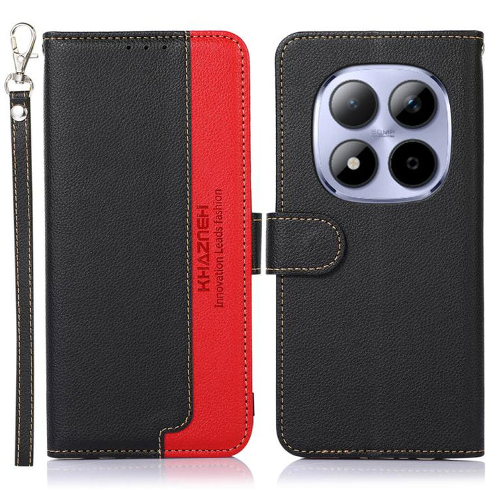 KHAZNEH Funda para teléfono RFID de cuero con textura Litchi, For Redmi A7 Pro 171mm/Poco C85x 5G Global, For Redmi Turbo 5 Max / Poco X8 Pro Max, For Redmi Turbo 5 5G / Poco X8 Pro 5G, For Redmi Note 15 Pro+ 5G Global 163.3mm                          ...