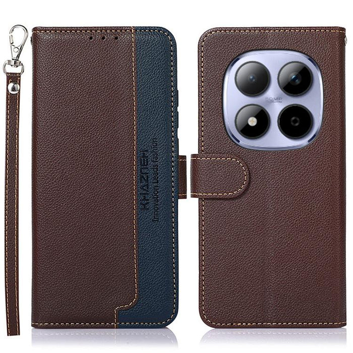 KHAZNEH Funda para teléfono RFID de cuero con textura Litchi, For Redmi A7 Pro 171mm/Poco C85x 5G Global, For Redmi Turbo 5 Max / Poco X8 Pro Max, For Redmi Turbo 5 5G / Poco X8 Pro 5G, For Redmi Note 15 Pro+ 5G Global 163.3mm                          ...