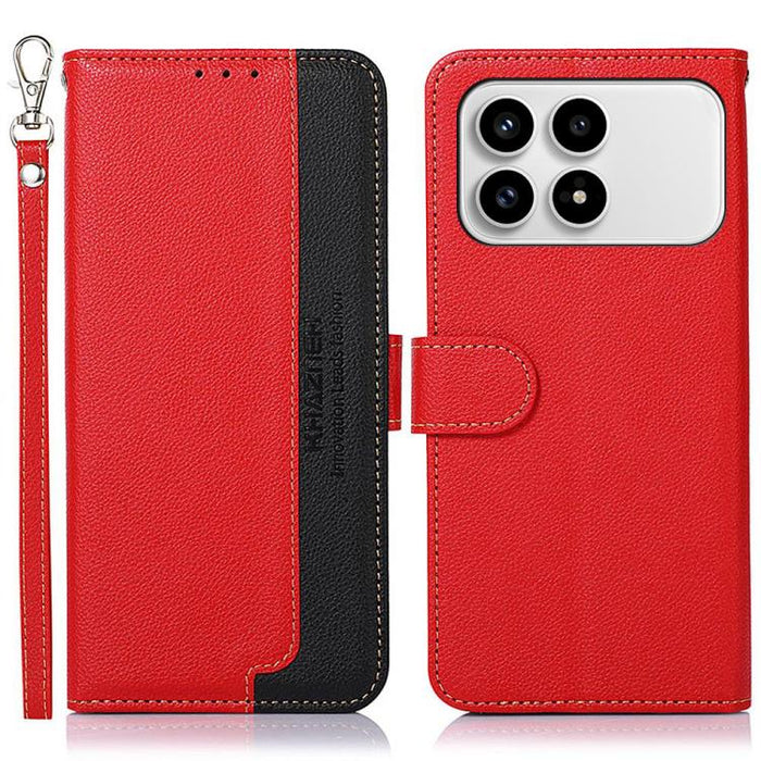 KHAZNEH Funda para teléfono RFID de cuero con textura Litchi, For Redmi A7 Pro 171mm/Poco C85x 5G Global, For Redmi Turbo 5 Max / Poco X8 Pro Max, For Redmi Turbo 5 5G / Poco X8 Pro 5G, For Redmi Note 15 Pro+ 5G Global 163.3mm                          ...
