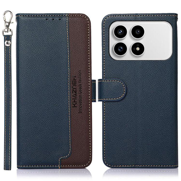 KHAZNEH Funda para teléfono RFID de cuero con textura Litchi, For Redmi A7 Pro 171mm/Poco C85x 5G Global, For Redmi Turbo 5 Max / Poco X8 Pro Max, For Redmi Turbo 5 5G / Poco X8 Pro 5G, For Redmi Note 15 Pro+ 5G Global 163.3mm                          ...