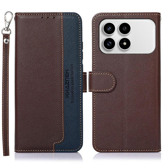 KHAZNEH Funda para teléfono RFID de cuero con textura Litchi, For Redmi A7 Pro 171mm/Poco C85x 5G Global, For Redmi Turbo 5 Max / Poco X8 Pro Max, For Redmi Turbo 5 5G / Poco X8 Pro 5G, For Redmi Note 15 Pro+ 5G Global 163.3mm                          ...