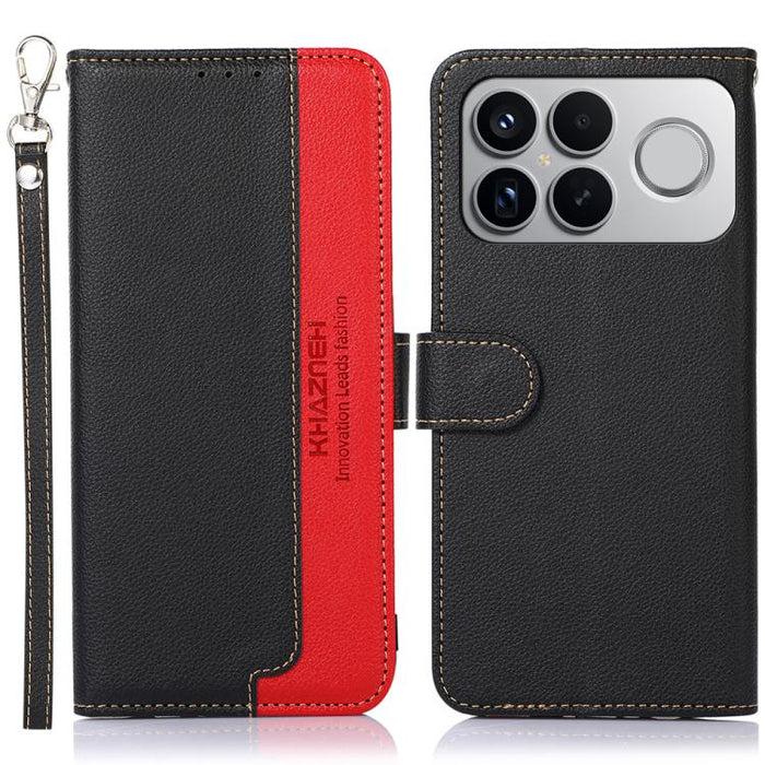 KHAZNEH Funda para teléfono RFID de cuero con textura Litchi, For Redmi A7 Pro 171mm/Poco C85x 5G Global, For Redmi Turbo 5 Max / Poco X8 Pro Max, For Redmi Turbo 5 5G / Poco X8 Pro 5G, For Redmi Note 15 Pro+ 5G Global 163.3mm                          ...
