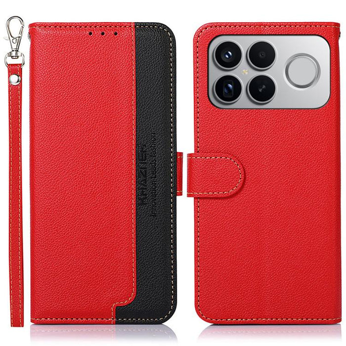 KHAZNEH Funda para teléfono RFID de cuero con textura Litchi, For Redmi A7 Pro 171mm/Poco C85x 5G Global, For Redmi Turbo 5 Max / Poco X8 Pro Max, For Redmi Turbo 5 5G / Poco X8 Pro 5G, For Redmi Note 15 Pro+ 5G Global 163.3mm                          ...