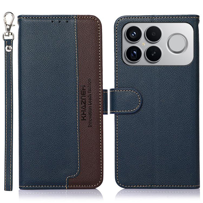 KHAZNEH Funda para teléfono RFID de cuero con textura Litchi, For Redmi A7 Pro 171mm/Poco C85x 5G Global, For Redmi Turbo 5 Max / Poco X8 Pro Max, For Redmi Turbo 5 5G / Poco X8 Pro 5G, For Redmi Note 15 Pro+ 5G Global 163.3mm                          ...