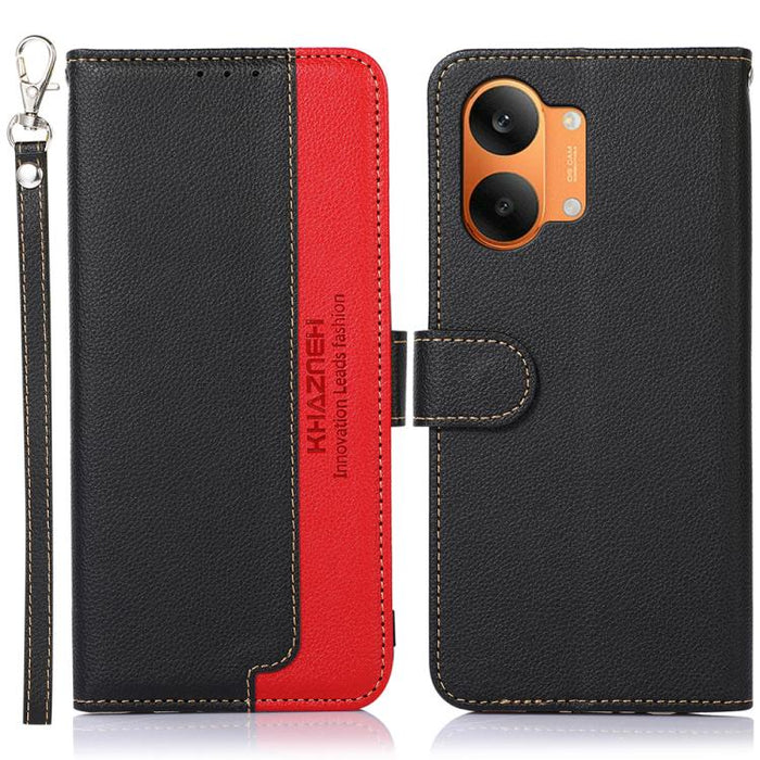 KHAZNEH Funda para teléfono RFID de cuero con textura Litchi, For Redmi A7 Pro 171mm/Poco C85x 5G Global, For Redmi Turbo 5 Max / Poco X8 Pro Max, For Redmi Turbo 5 5G / Poco X8 Pro 5G, For Redmi Note 15 Pro+ 5G Global 163.3mm                          ...