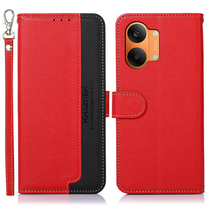KHAZNEH Funda para teléfono RFID de cuero con textura Litchi, For Redmi A7 Pro 171mm/Poco C85x 5G Global, For Redmi Turbo 5 Max / Poco X8 Pro Max, For Redmi Turbo 5 5G / Poco X8 Pro 5G, For Redmi Note 15 Pro+ 5G Global 163.3mm                          ...
