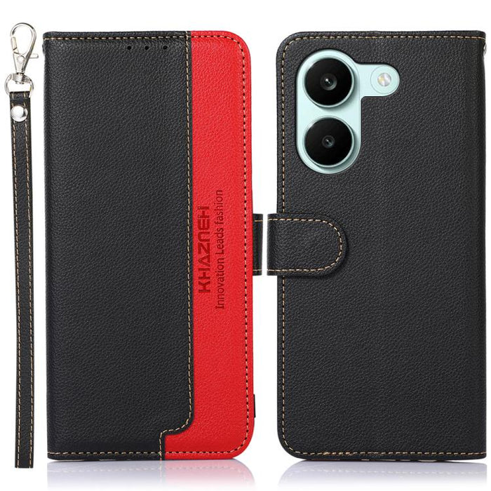 KHAZNEH Funda para teléfono RFID de cuero con textura Litchi, For Redmi A7 Pro 171mm/Poco C85x 5G Global, For Redmi Turbo 5 Max / Poco X8 Pro Max, For Redmi Turbo 5 5G / Poco X8 Pro 5G, For Redmi Note 15 Pro+ 5G Global 163.3mm                          ...