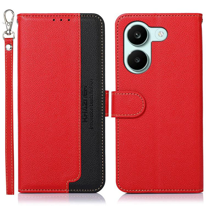 KHAZNEH Funda para teléfono RFID de cuero con textura Litchi, For Redmi A7 Pro 171mm/Poco C85x 5G Global, For Redmi Turbo 5 Max / Poco X8 Pro Max, For Redmi Turbo 5 5G / Poco X8 Pro 5G, For Redmi Note 15 Pro+ 5G Global 163.3mm                          ...