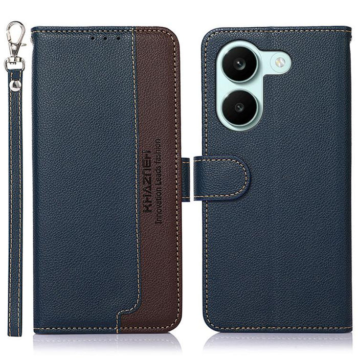 KHAZNEH Funda para teléfono RFID de cuero con textura Litchi, For Redmi A7 Pro 171mm/Poco C85x 5G Global, For Redmi Turbo 5 Max / Poco X8 Pro Max, For Redmi Turbo 5 5G / Poco X8 Pro 5G, For Redmi Note 15 Pro+ 5G Global 163.3mm                          ...