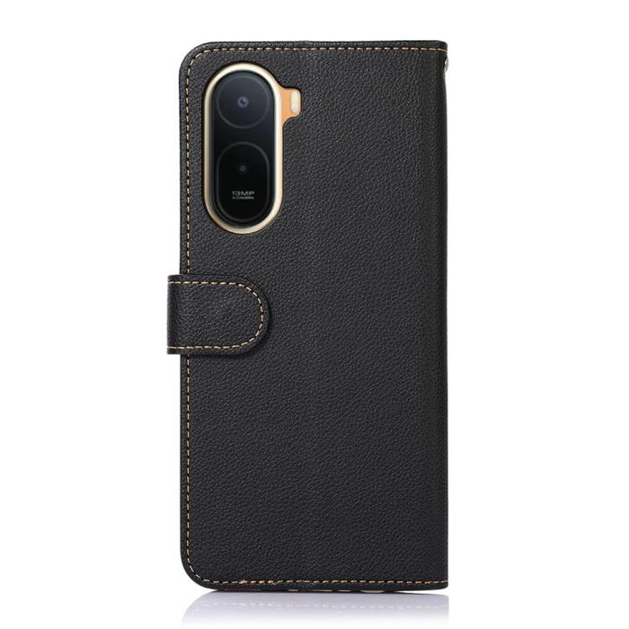 KHAZNEH Funda para teléfono RFID de cuero con textura Litchi, For Redmi A7 Pro 171mm/Poco C85x 5G Global, For Redmi Turbo 5 Max / Poco X8 Pro Max, For Redmi Turbo 5 5G / Poco X8 Pro 5G, For Redmi Note 15 Pro+ 5G Global 163.3mm                          ...