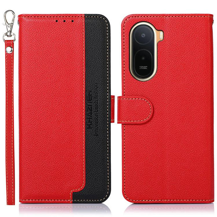 KHAZNEH Funda para teléfono RFID de cuero con textura Litchi, For Redmi A7 Pro 171mm/Poco C85x 5G Global, For Redmi Turbo 5 Max / Poco X8 Pro Max, For Redmi Turbo 5 5G / Poco X8 Pro 5G, For Redmi Note 15 Pro+ 5G Global 163.3mm                          ...