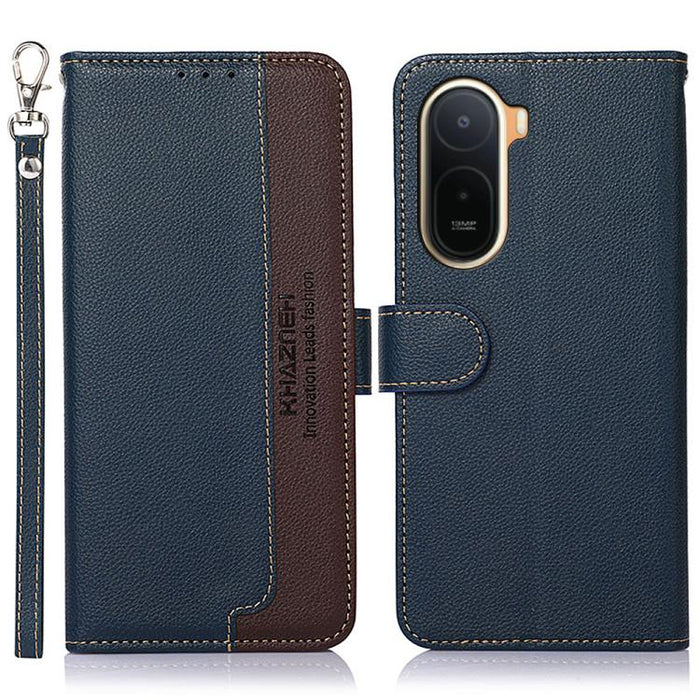 KHAZNEH Funda para teléfono RFID de cuero con textura Litchi, For Redmi A7 Pro 171mm/Poco C85x 5G Global, For Redmi Turbo 5 Max / Poco X8 Pro Max, For Redmi Turbo 5 5G / Poco X8 Pro 5G, For Redmi Note 15 Pro+ 5G Global 163.3mm                          ...
