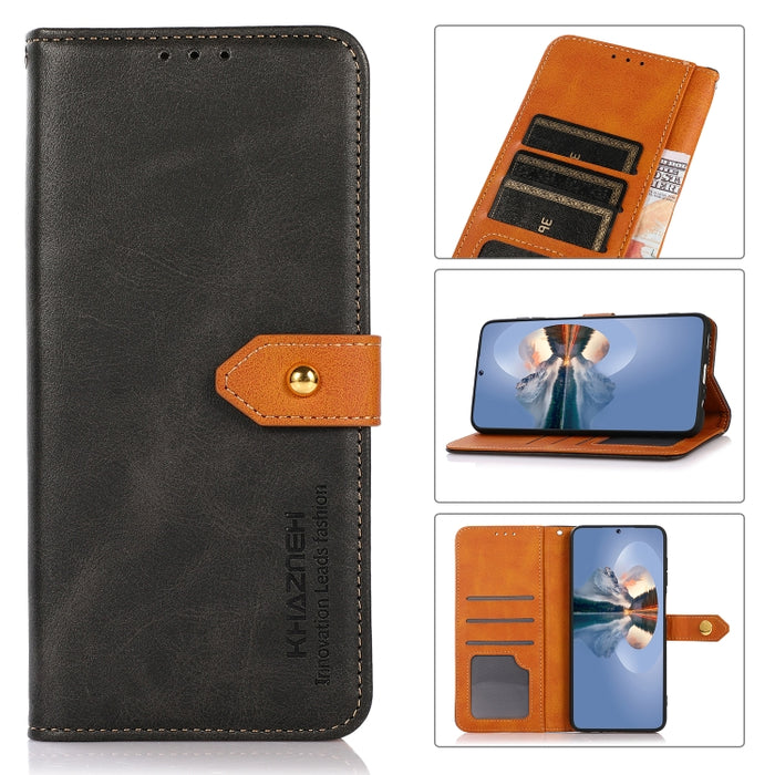 Funda de cuero con tapa para teléfono con textura de piel de vaca KHAZNEH, For Redmi 14 4G, For Xiaomi Redmi 13 4G