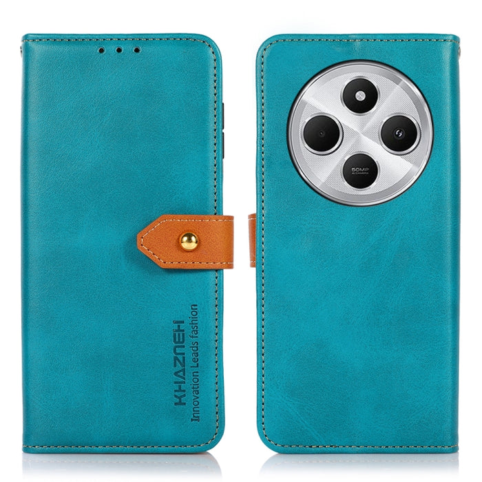 Funda de cuero con tapa para teléfono con textura de piel de vaca KHAZNEH, For Redmi 14 4G, For Xiaomi Redmi 13 4G