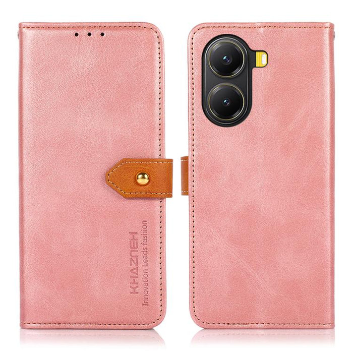 Funda de cuero con tapa para teléfono con textura de piel de vaca KHAZNEH, For Redmi 14 4G, For Xiaomi Redmi 13 4G
