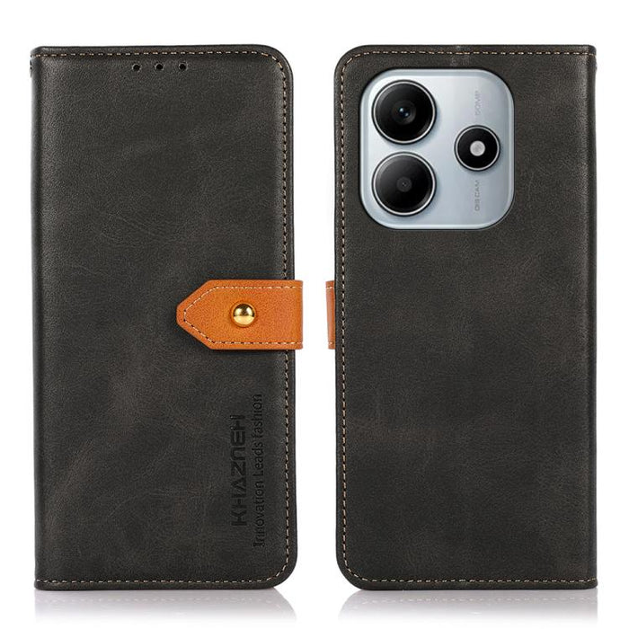 Funda de cuero con tapa para teléfono con textura de piel de vaca KHAZNEH, For Redmi A7 Pro 171mm/Poco C85x 5G, For Redmi Turbo 5 Max / Poco X8 Pro Max, For Redmi Turbo 5 5G / Poco X8 Pro 5G, For Redmi Note 15 Pro+ 5G Global 163.3                      ...