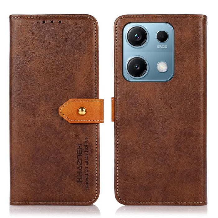 Funda de cuero con tapa para teléfono con textura de piel de vaca KHAZNEH, For Redmi A7 Pro 171mm/Poco C85x 5G, For Redmi Turbo 5 Max / Poco X8 Pro Max, For Redmi Turbo 5 5G / Poco X8 Pro 5G, For Redmi Note 15 Pro+ 5G Global 163.3                      ...