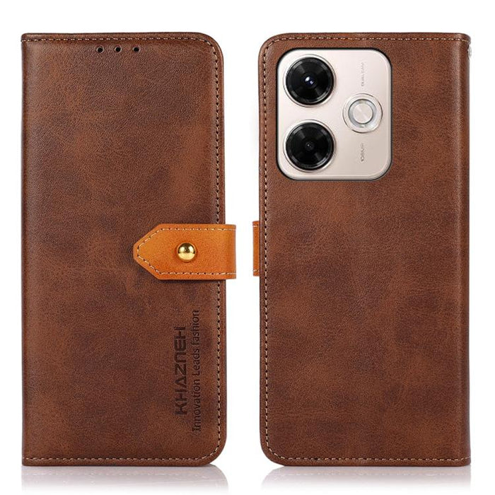 Funda de cuero con tapa para teléfono con textura de piel de vaca KHAZNEH, For Redmi A7 Pro 171mm/Poco C85x 5G, For Redmi Turbo 5 Max / Poco X8 Pro Max, For Redmi Turbo 5 5G / Poco X8 Pro 5G, For Redmi Note 15 Pro+ 5G Global 163.3                      ...