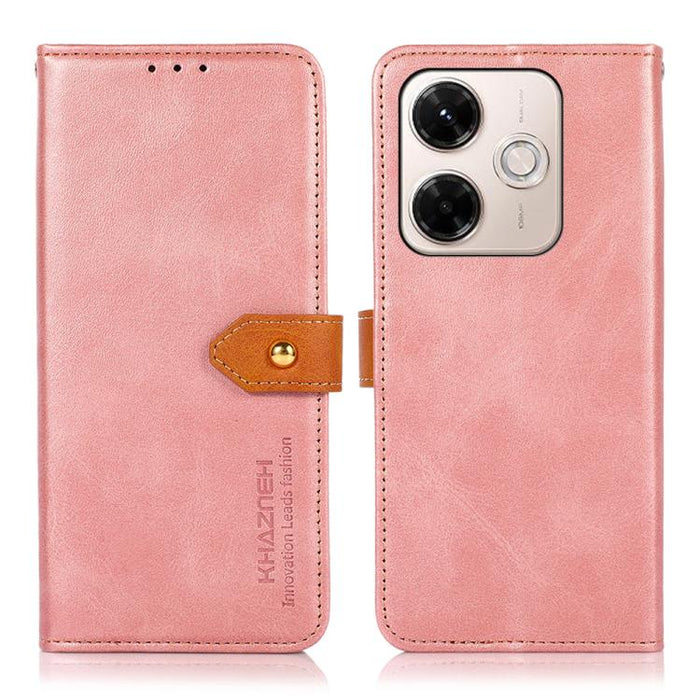 Funda de cuero con tapa para teléfono con textura de piel de vaca KHAZNEH, For Redmi A7 Pro 171mm/Poco C85x 5G, For Redmi Turbo 5 Max / Poco X8 Pro Max, For Redmi Turbo 5 5G / Poco X8 Pro 5G, For Redmi Note 15 Pro+ 5G Global 163.3                      ...