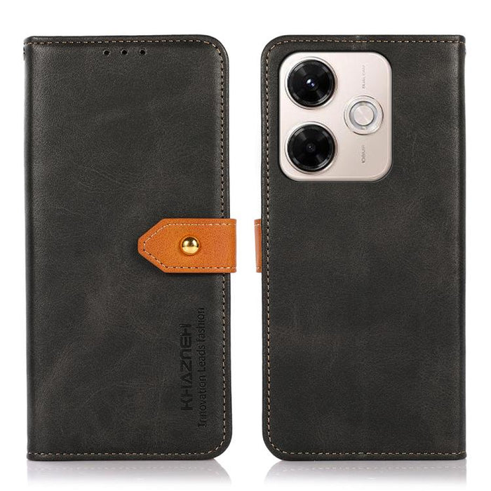 Funda de cuero con tapa para teléfono con textura de piel de vaca KHAZNEH, For Redmi A7 Pro 171mm/Poco C85x 5G, For Redmi Turbo 5 Max / Poco X8 Pro Max, For Redmi Turbo 5 5G / Poco X8 Pro 5G, For Redmi Note 15 Pro+ 5G Global 163.3                      ...