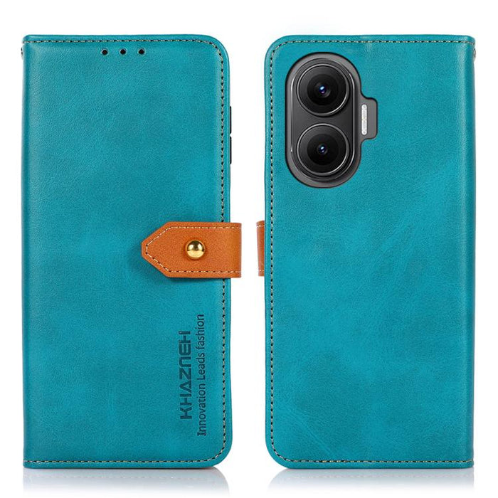 Funda de cuero con tapa para teléfono con textura de piel de vaca KHAZNEH, For Redmi 14 4G, For Xiaomi Redmi 13 4G