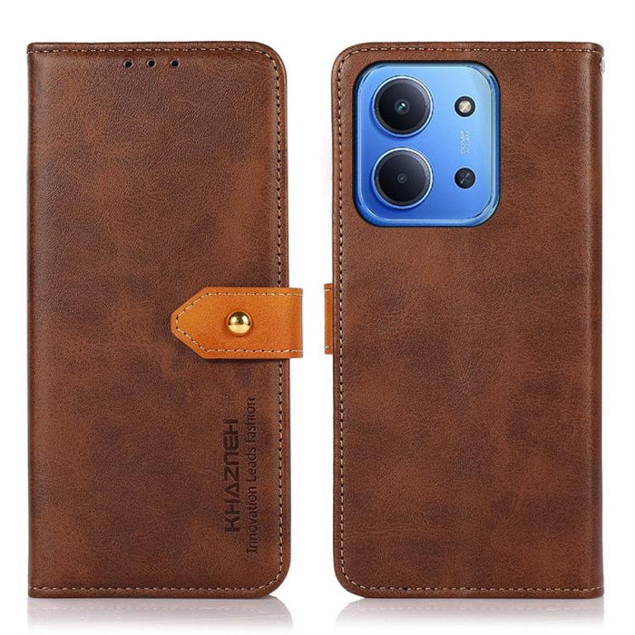 Funda de cuero con tapa para teléfono con textura de piel de vaca KHAZNEH, For Redmi A7 Pro 171mm/Poco C85x 5G, For Redmi Turbo 5 Max / Poco X8 Pro Max, For Redmi Turbo 5 5G / Poco X8 Pro 5G, For Redmi Note 15 Pro+ 5G Global 163.3                      ...