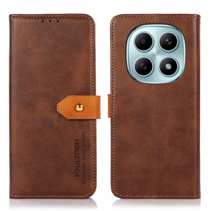 Funda de cuero con tapa para teléfono con textura de piel de vaca KHAZNEH, For Redmi A7 Pro 171mm/Poco C85x 5G, For Redmi Turbo 5 Max / Poco X8 Pro Max, For Redmi Turbo 5 5G / Poco X8 Pro 5G, For Redmi Note 15 Pro+ 5G Global 163.3                      ...
