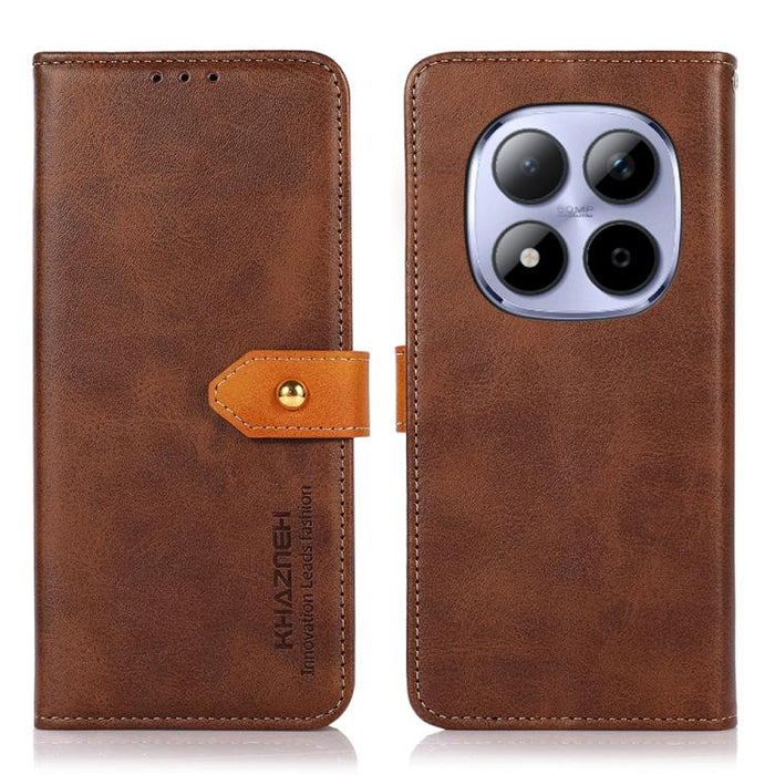 Funda de cuero con tapa para teléfono con textura de piel de vaca KHAZNEH, For Redmi A7 Pro 171mm/Poco C85x 5G, For Redmi Turbo 5 Max / Poco X8 Pro Max, For Redmi Turbo 5 5G / Poco X8 Pro 5G, For Redmi Note 15 Pro+ 5G Global 163.3                      ...