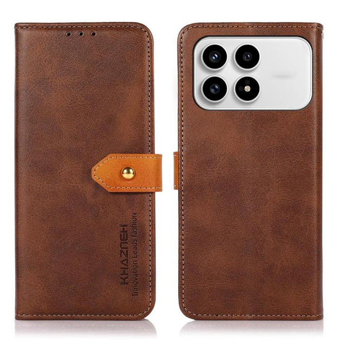Funda de cuero con tapa para teléfono con textura de piel de vaca KHAZNEH, For Redmi A7 Pro 171mm/Poco C85x 5G, For Redmi Turbo 5 Max / Poco X8 Pro Max, For Redmi Turbo 5 5G / Poco X8 Pro 5G, For Redmi Note 15 Pro+ 5G Global 163.3                      ...