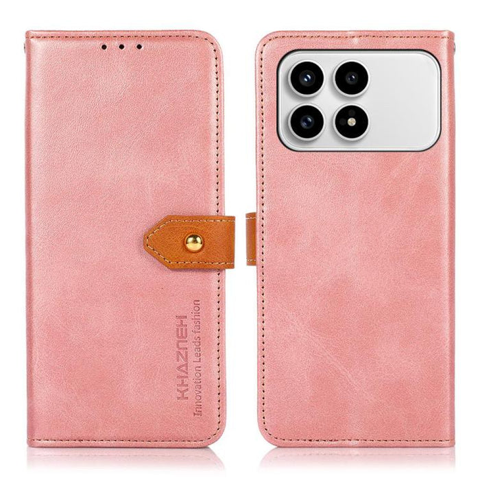 Funda de cuero con tapa para teléfono con textura de piel de vaca KHAZNEH, For Redmi A7 Pro 171mm/Poco C85x 5G, For Redmi Turbo 5 Max / Poco X8 Pro Max, For Redmi Turbo 5 5G / Poco X8 Pro 5G, For Redmi Note 15 Pro+ 5G Global 163.3                      ...