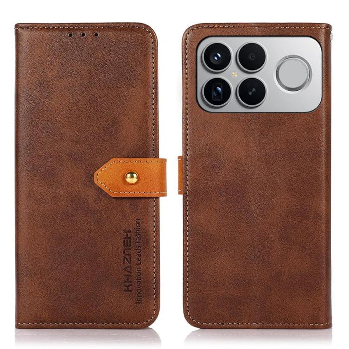 Funda de cuero con tapa para teléfono con textura de piel de vaca KHAZNEH, For Redmi A7 Pro 171mm/Poco C85x 5G, For Redmi Turbo 5 Max / Poco X8 Pro Max, For Redmi Turbo 5 5G / Poco X8 Pro 5G, For Redmi Note 15 Pro+ 5G Global 163.3                      ...