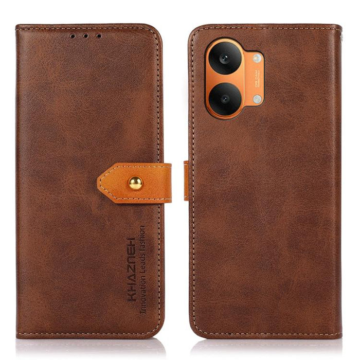 Funda de cuero con tapa para teléfono con textura de piel de vaca KHAZNEH, For Redmi A7 Pro 171mm/Poco C85x 5G, For Redmi Turbo 5 Max / Poco X8 Pro Max, For Redmi Turbo 5 5G / Poco X8 Pro 5G, For Redmi Note 15 Pro+ 5G Global 163.3                      ...