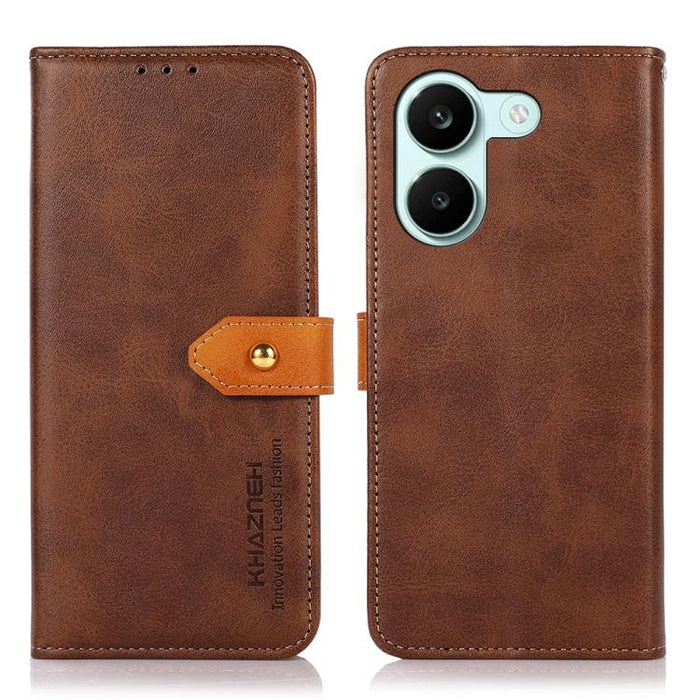 Funda de cuero con tapa para teléfono con textura de piel de vaca KHAZNEH, For Redmi A7 Pro 171mm/Poco C85x 5G, For Redmi Turbo 5 Max / Poco X8 Pro Max, For Redmi Turbo 5 5G / Poco X8 Pro 5G, For Redmi Note 15 Pro+ 5G Global 163.3                      ...