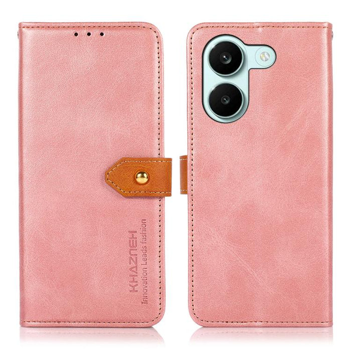 Funda de cuero con tapa para teléfono con textura de piel de vaca KHAZNEH, For Redmi A7 Pro 171mm/Poco C85x 5G, For Redmi Turbo 5 Max / Poco X8 Pro Max, For Redmi Turbo 5 5G / Poco X8 Pro 5G, For Redmi Note 15 Pro+ 5G Global 163.3                      ...