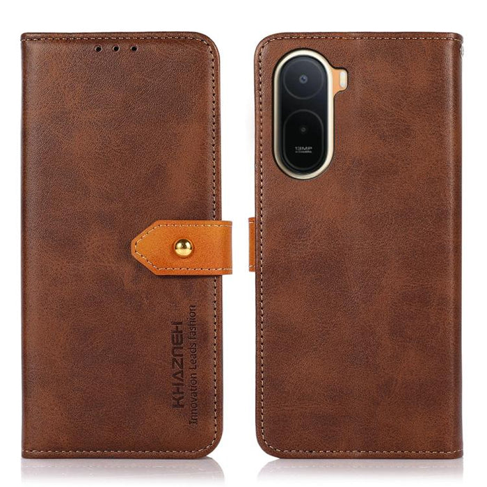 Funda de cuero con tapa para teléfono con textura de piel de vaca KHAZNEH, For Redmi A7 Pro 171mm/Poco C85x 5G, For Redmi Turbo 5 Max / Poco X8 Pro Max, For Redmi Turbo 5 5G / Poco X8 Pro 5G, For Redmi Note 15 Pro+ 5G Global 163.3                      ...