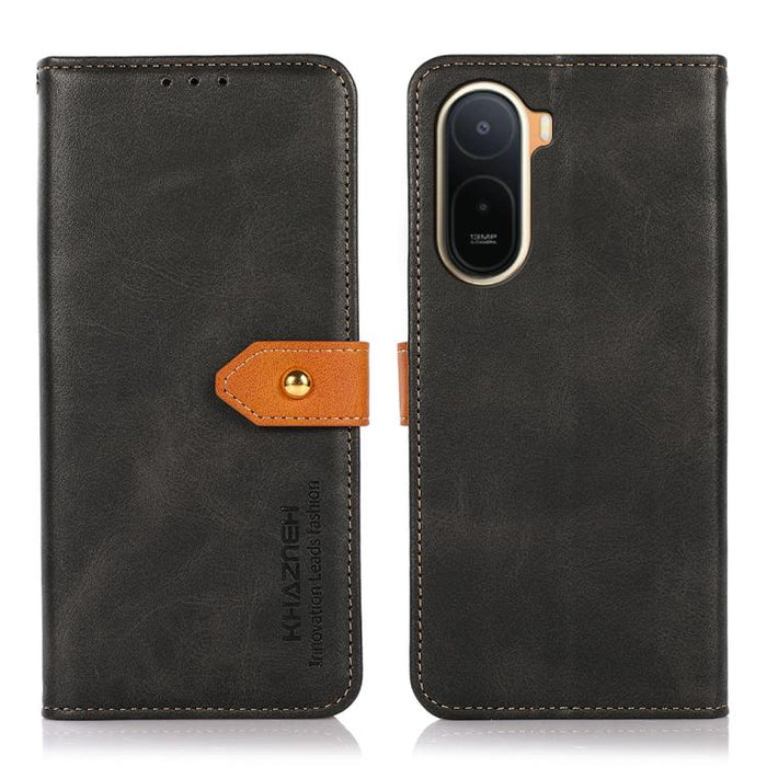 Funda de cuero con tapa para teléfono con textura de piel de vaca KHAZNEH, For Redmi A7 Pro 171mm/Poco C85x 5G, For Redmi Turbo 5 Max / Poco X8 Pro Max, For Redmi Turbo 5 5G / Poco X8 Pro 5G, For Redmi Note 15 Pro+ 5G Global 163.3                      ...