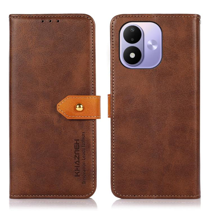 Funda de cuero con tapa para teléfono con textura de piel de vaca KHAZNEH, For Redmi A7 Pro 171mm/Poco C85x 5G, For Redmi Turbo 5 Max / Poco X8 Pro Max, For Redmi Turbo 5 5G / Poco X8 Pro 5G, For Redmi Note 15 Pro+ 5G Global 163.3                      ...