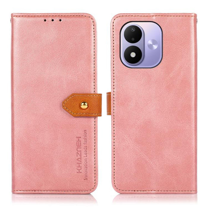 Funda de cuero con tapa para teléfono con textura de piel de vaca KHAZNEH, For Redmi A7 Pro 171mm/Poco C85x 5G, For Redmi Turbo 5 Max / Poco X8 Pro Max, For Redmi Turbo 5 5G / Poco X8 Pro 5G, For Redmi Note 15 Pro+ 5G Global 163.3                      ...