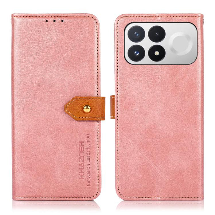 Funda de cuero con tapa para teléfono con textura de piel de vaca KHAZNEH, For Redmi Note 17 4G Global 169.7mm, For Redmi Note 17 Pro+ 5G Global 163.4, For Redmi Note 17 Pro 5G Global 163.5mm, For Redmi K100 Pro Max/Poco F9 Ultra 5G                    ...