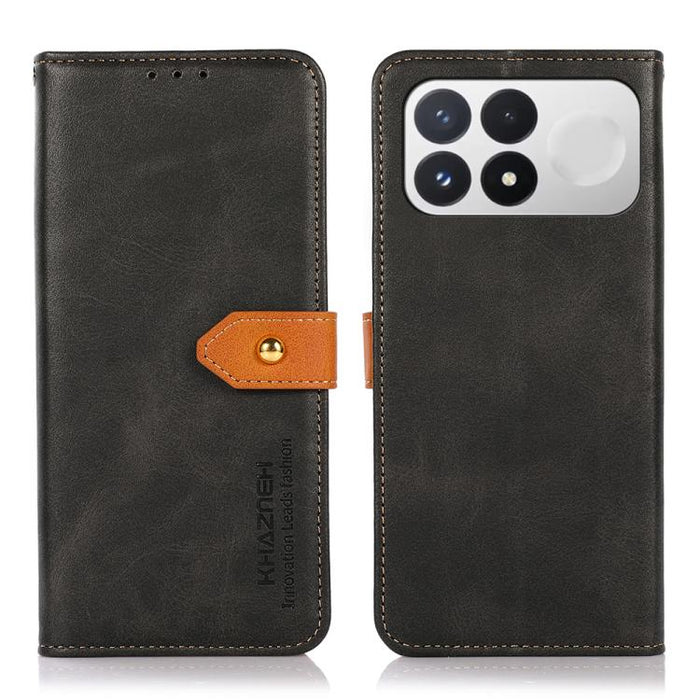 Funda de cuero con tapa para teléfono con textura de piel de vaca KHAZNEH, For Redmi Note 17 4G Global 169.7mm, For Redmi Note 17 Pro+ 5G Global 163.4, For Redmi Note 17 Pro 5G Global 163.5mm, For Redmi K100 Pro Max/Poco F9 Ultra 5G                    ...