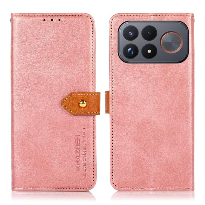 Funda de cuero con tapa para teléfono con textura de piel de vaca KHAZNEH, For Redmi Note 17 4G Global 169.7mm, For Redmi Note 17 Pro+ 5G Global 163.4, For Redmi Note 17 Pro 5G Global 163.5mm, For Redmi K100 Pro Max/Poco F9 Ultra 5G                    ...