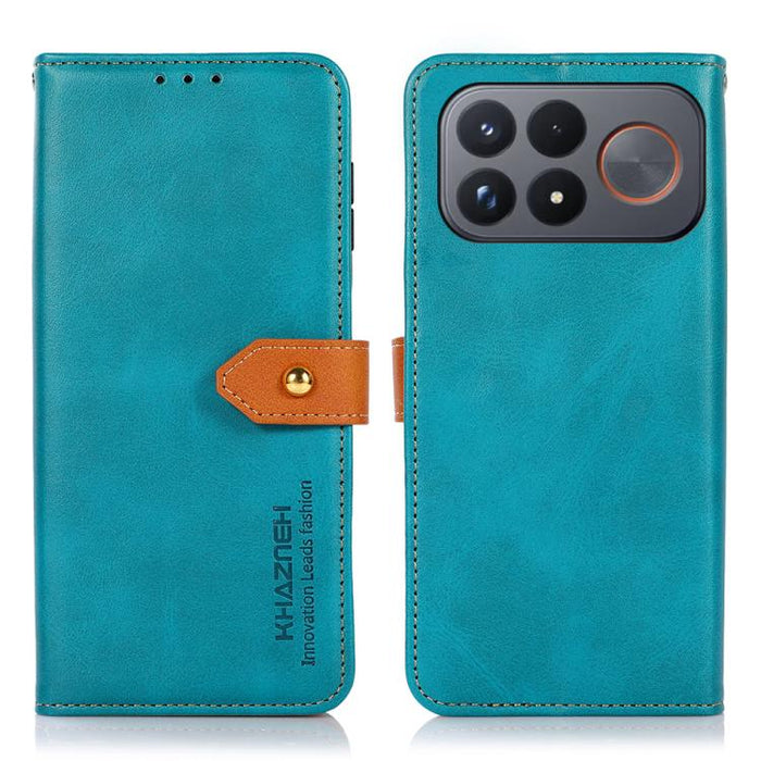 Funda de cuero con tapa para teléfono con textura de piel de vaca KHAZNEH, For Redmi Note 17 4G Global 169.7mm, For Redmi Note 17 Pro+ 5G Global 163.4, For Redmi Note 17 Pro 5G Global 163.5mm, For Redmi K100 Pro Max/Poco F9 Ultra 5G                    ...