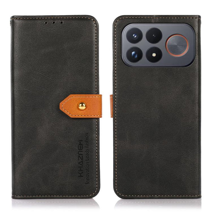 Funda de cuero con tapa para teléfono con textura de piel de vaca KHAZNEH, For Redmi Note 17 4G Global 169.7mm, For Redmi Note 17 Pro+ 5G Global 163.4, For Redmi Note 17 Pro 5G Global 163.5mm, For Redmi K100 Pro Max/Poco F9 Ultra 5G                    ...