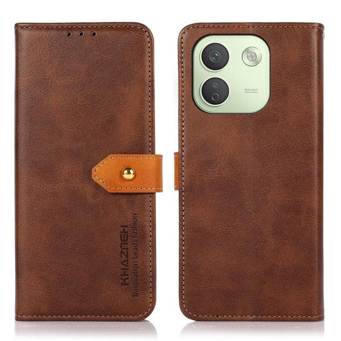 Funda de cuero con tapa para teléfono con textura de piel de vaca KHAZNEH, For Redmi Note 17 4G Global 169.7mm, For Redmi Note 17 Pro+ 5G Global 163.4, For Redmi Note 17 Pro 5G Global 163.5mm, For Redmi K100 Pro Max/Poco F9 Ultra 5G                    ...