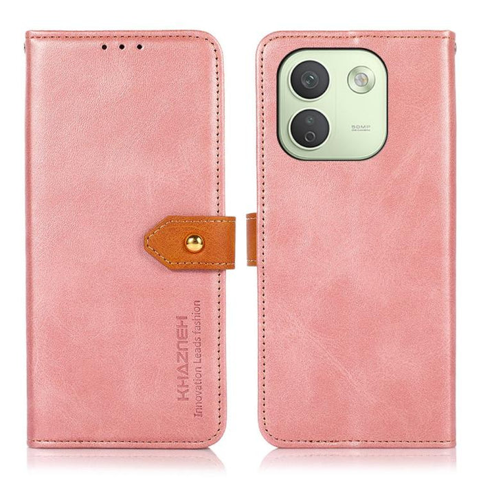 Funda de cuero con tapa para teléfono con textura de piel de vaca KHAZNEH, For Redmi Note 17 4G Global 169.7mm, For Redmi Note 17 Pro+ 5G Global 163.4, For Redmi Note 17 Pro 5G Global 163.5mm, For Redmi K100 Pro Max/Poco F9 Ultra 5G                    ...