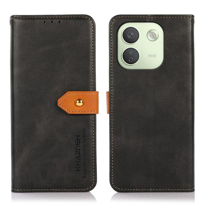 Funda de cuero con tapa para teléfono con textura de piel de vaca KHAZNEH, For Redmi Note 17 4G Global 169.7mm, For Redmi Note 17 Pro+ 5G Global 163.4, For Redmi Note 17 Pro 5G Global 163.5mm, For Redmi K100 Pro Max/Poco F9 Ultra 5G                    ...