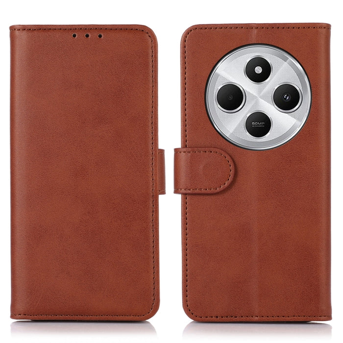 Funda para teléfono de cuero con textura de vaca, For Redmi 14C 4G, For Xiaomi Redmi 13 4G