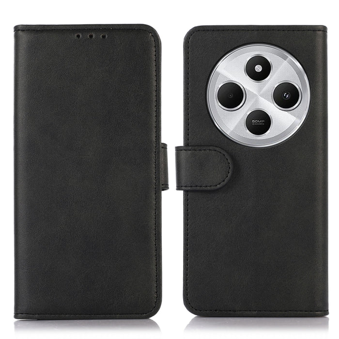 Funda para teléfono de cuero con textura de vaca, For Redmi 14C 4G, For Xiaomi Redmi 13 4G