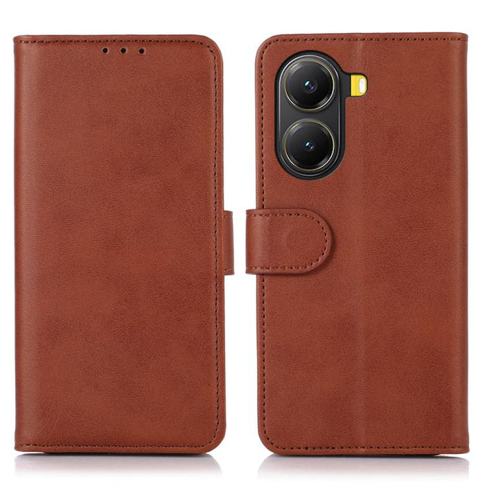Funda para teléfono de cuero con textura de vaca, For Redmi 14C 4G, For Xiaomi Redmi 13 4G