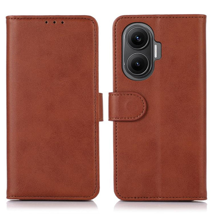 Funda para teléfono de cuero con textura de vaca, For Redmi 14C 4G, For Xiaomi Redmi 13 4G